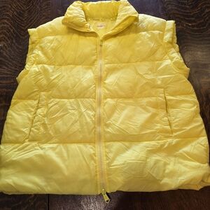 FP Movement by Free People "In a Bubble" Puffer Vest "Lemon" Size S